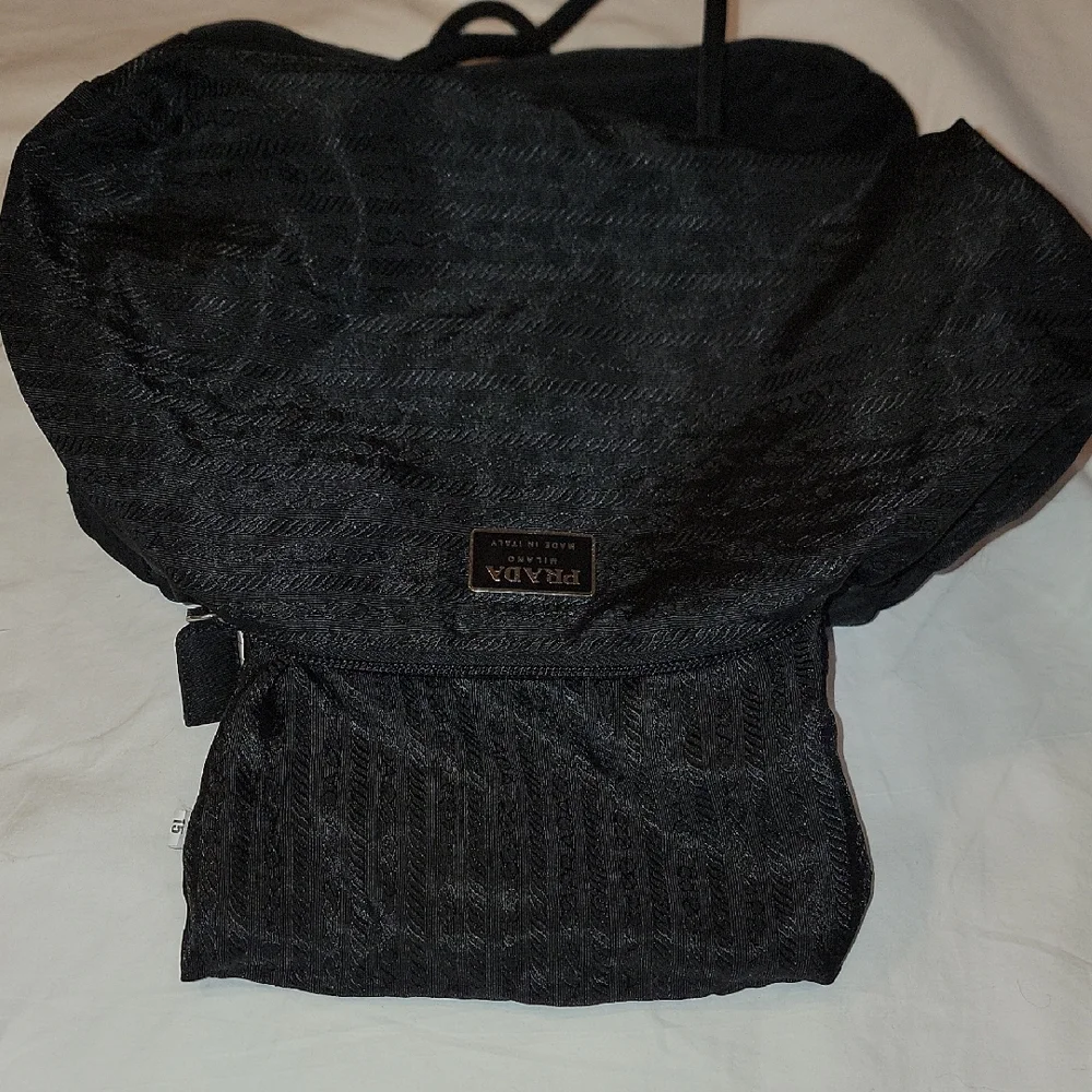 Prada Black Nylon Tote with  Straps